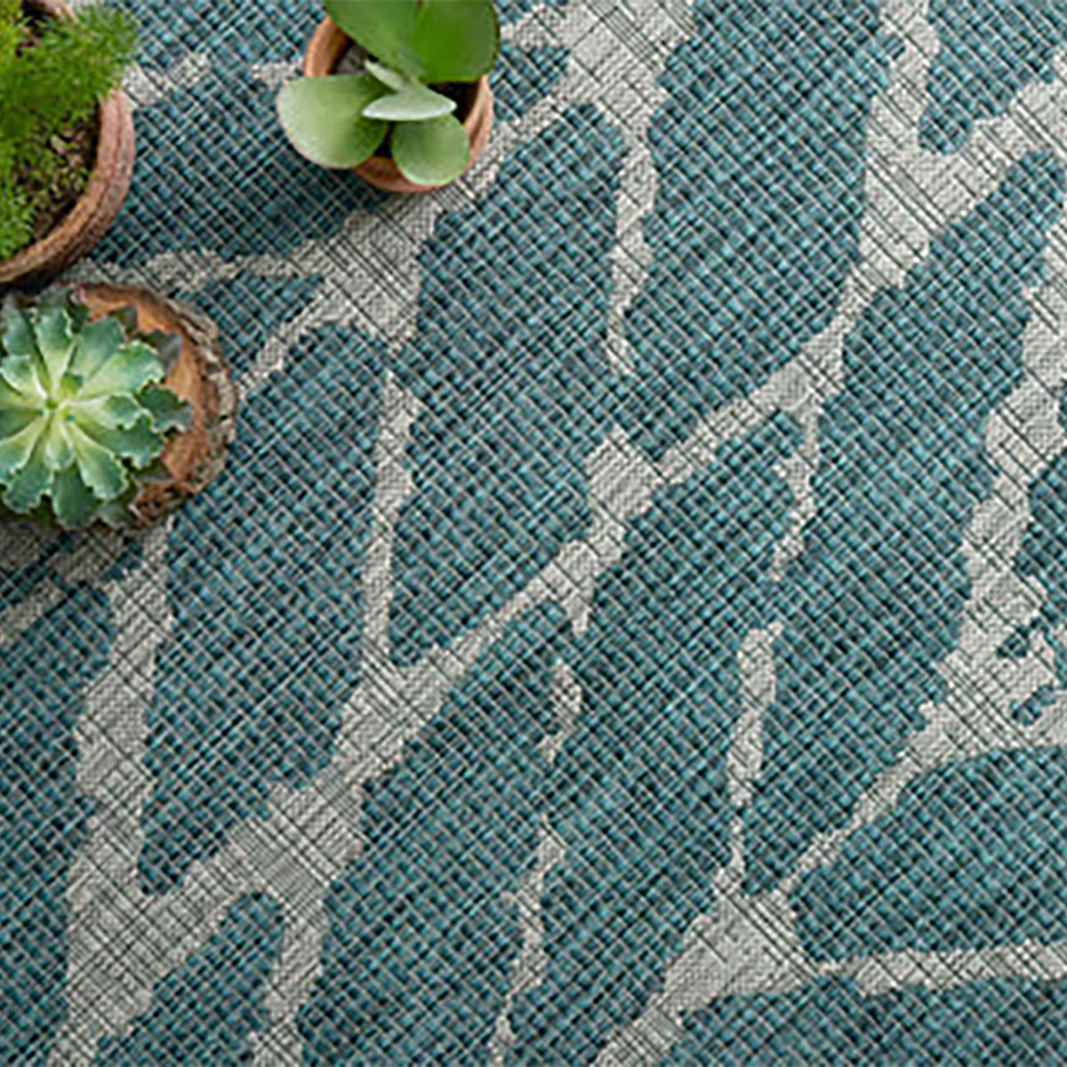 ISLE 02 TEAL/GRY 5'3X7'7 RUG
