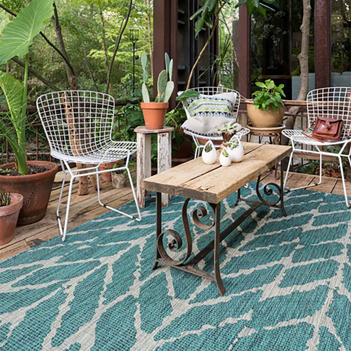 ISLE 02 TEAL/GRY 5'3X7'7 RUG