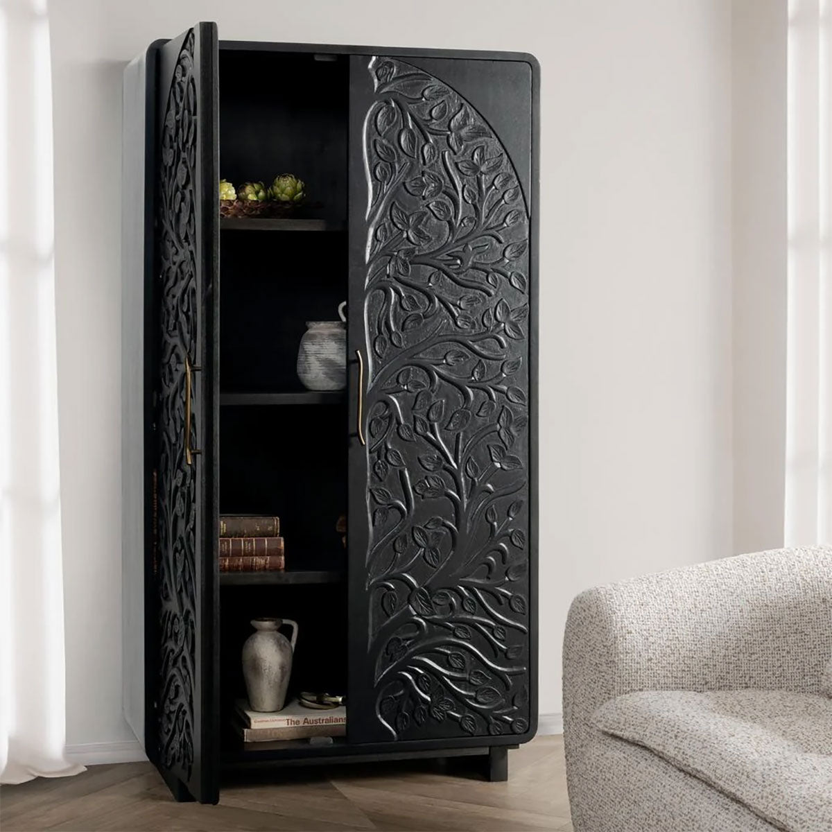 ALBERO BLACK TALL CABINET