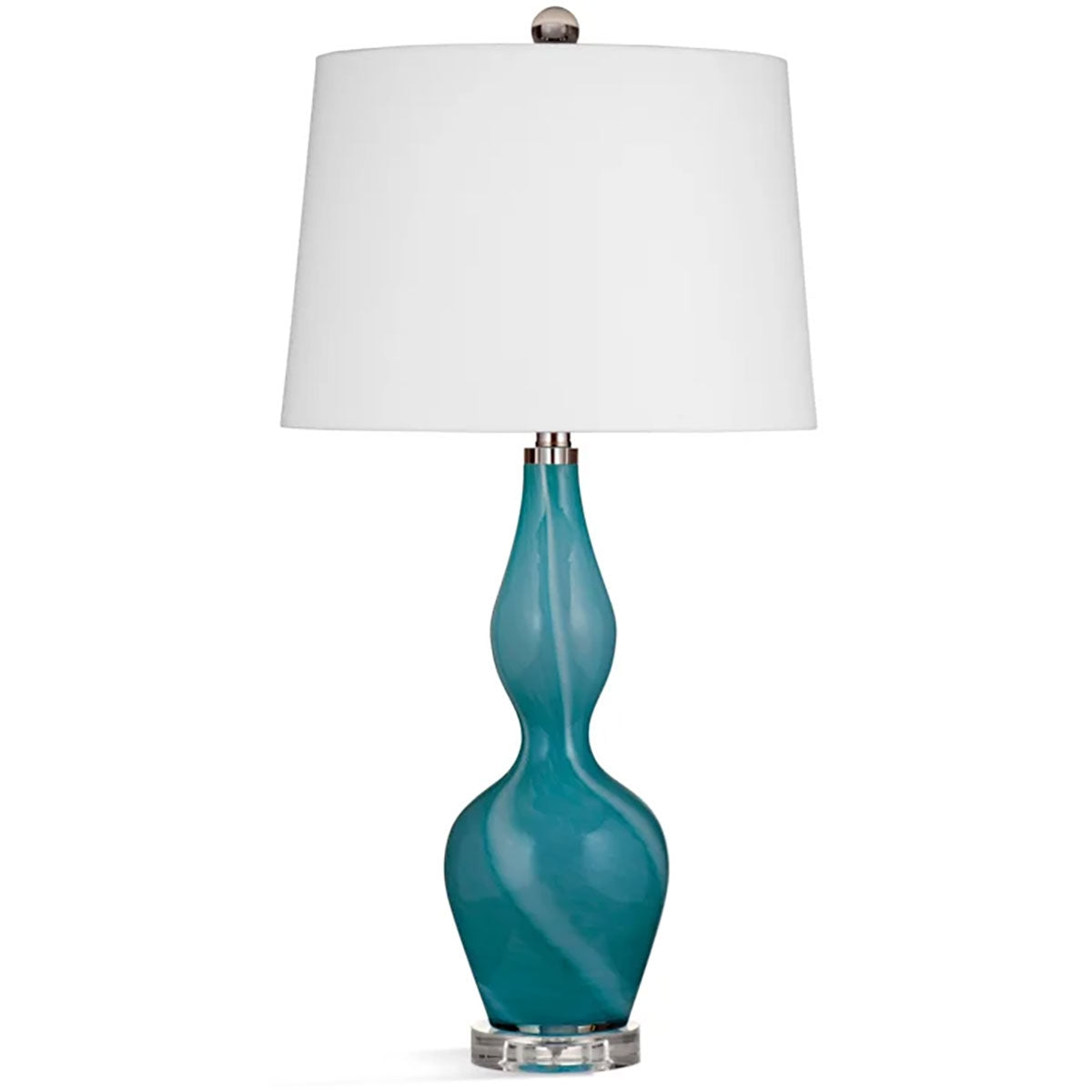 Glazed Turq Teardrop Table Lamp
