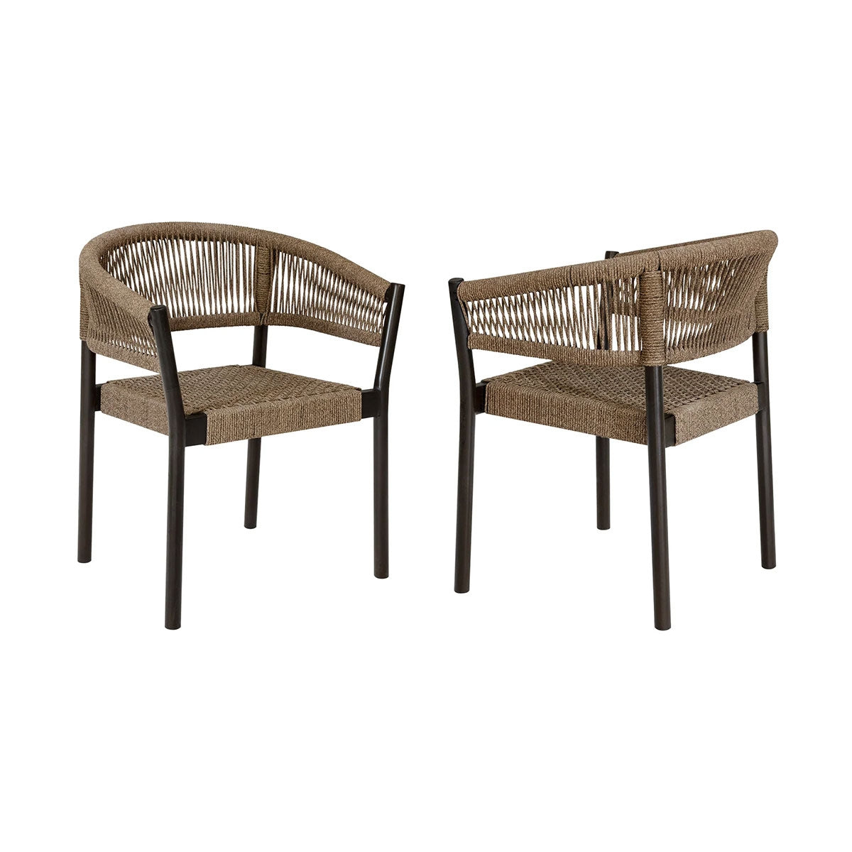 DORIS OUTDOOR CHAIR PAIR IN TRUFFLE