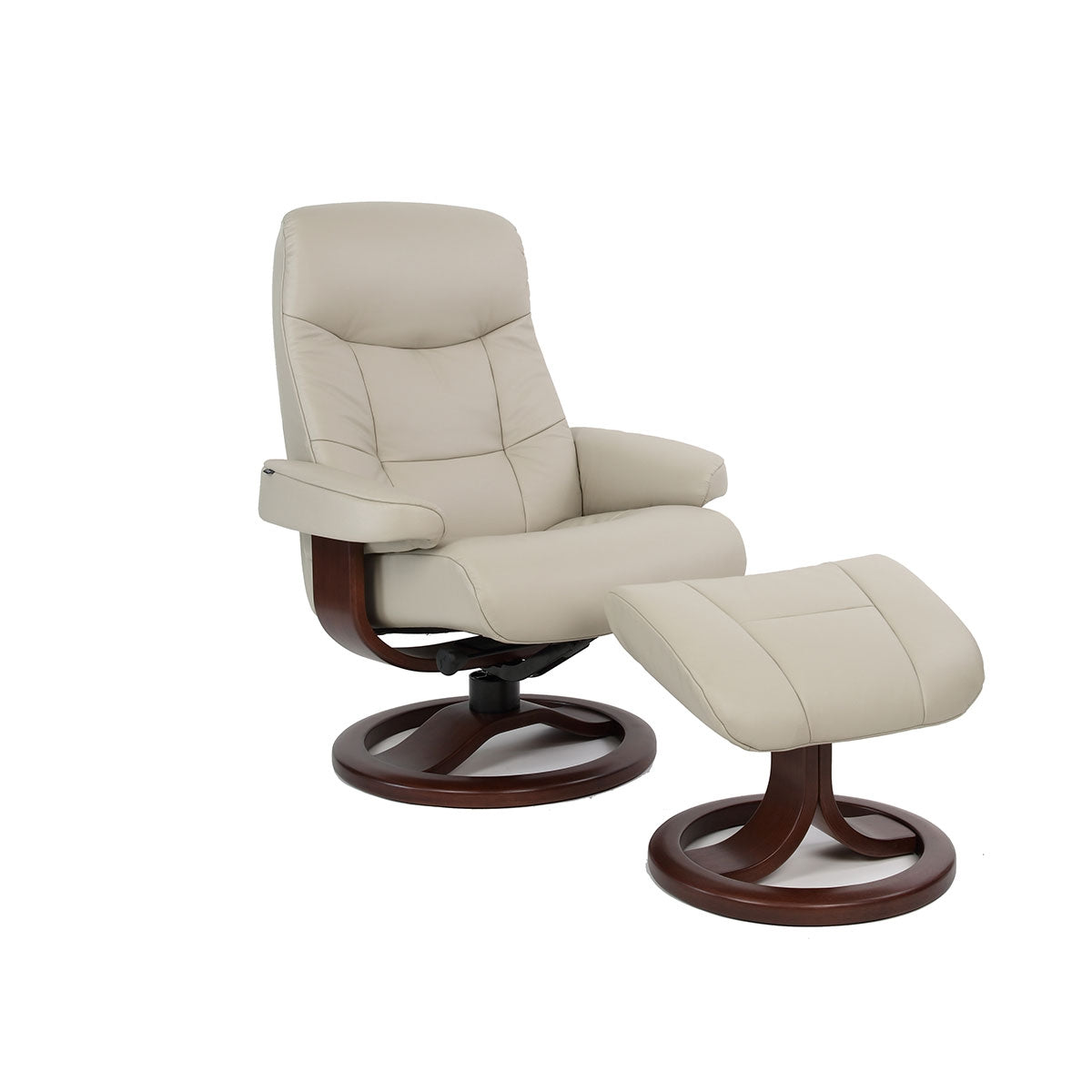 MULDAL (R QS) LARGE RECLINER WITH OTTOMAN IN DOVE