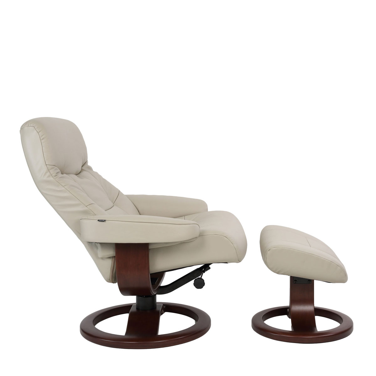 MULDAL (R QS) LARGE RECLINER WITH OTTOMAN IN DOVE