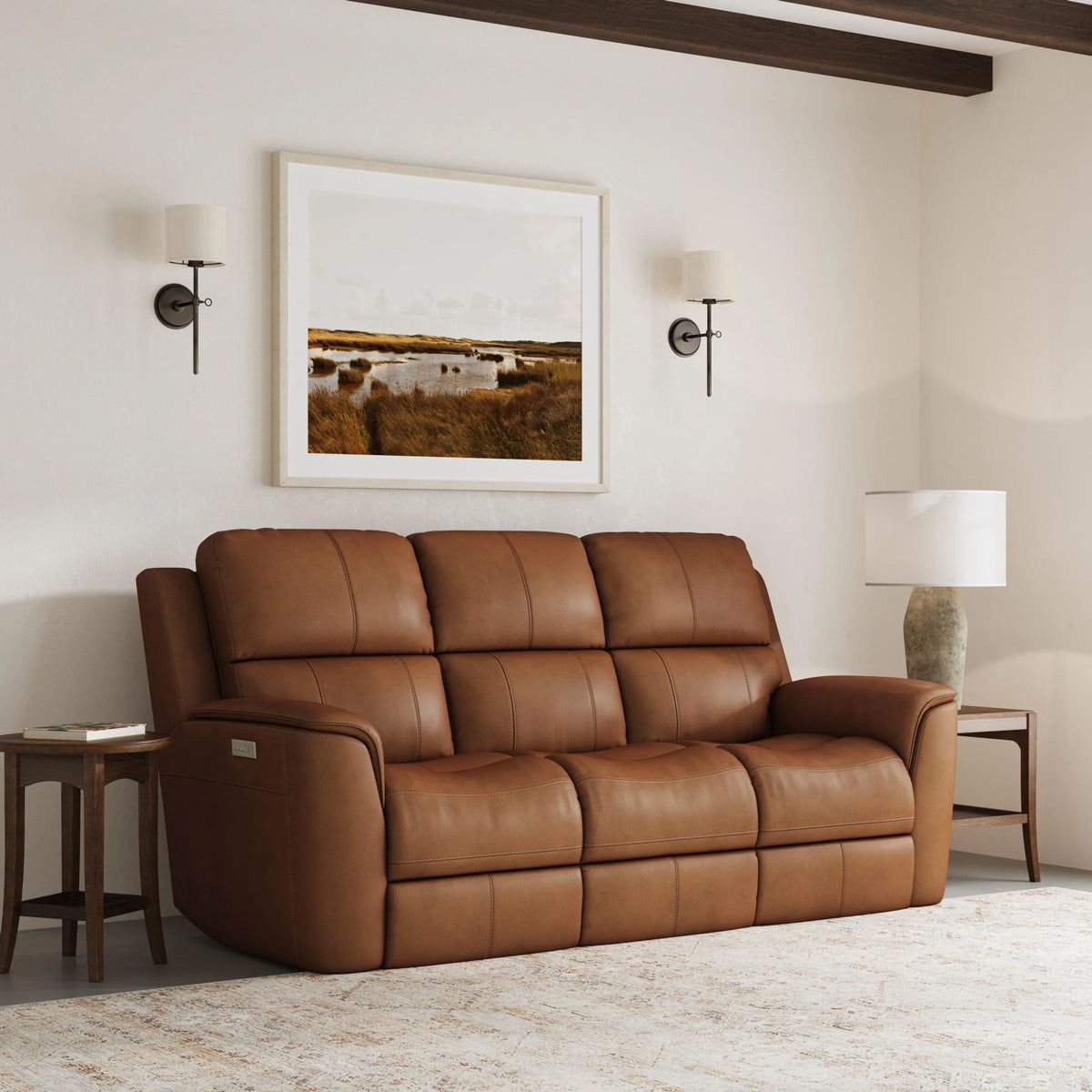 HENRY CARMEL SOFA W/ POWER HEADREST & LUMBAR