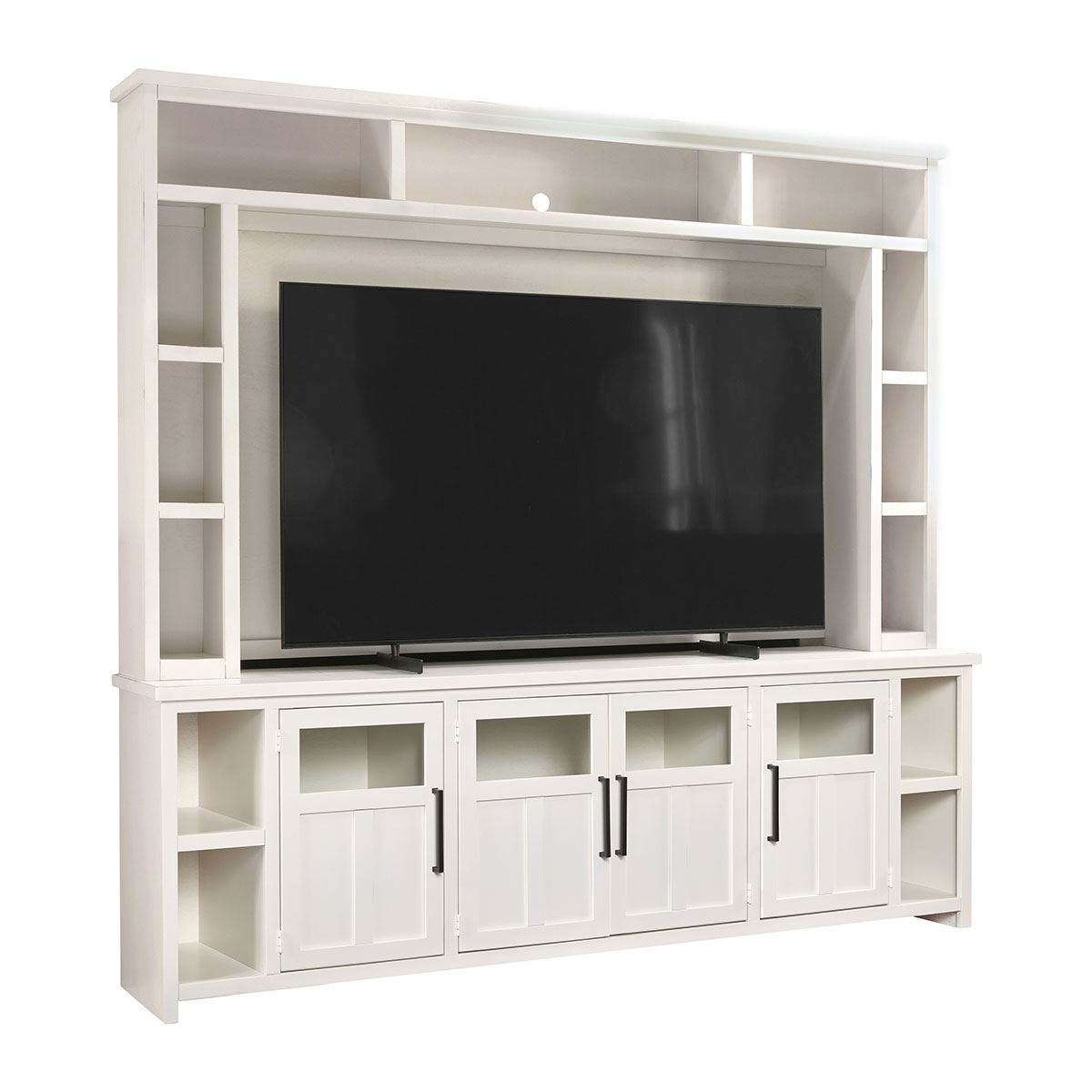 SHAKER 98" WHITE CONSOLE W/HUTCH
