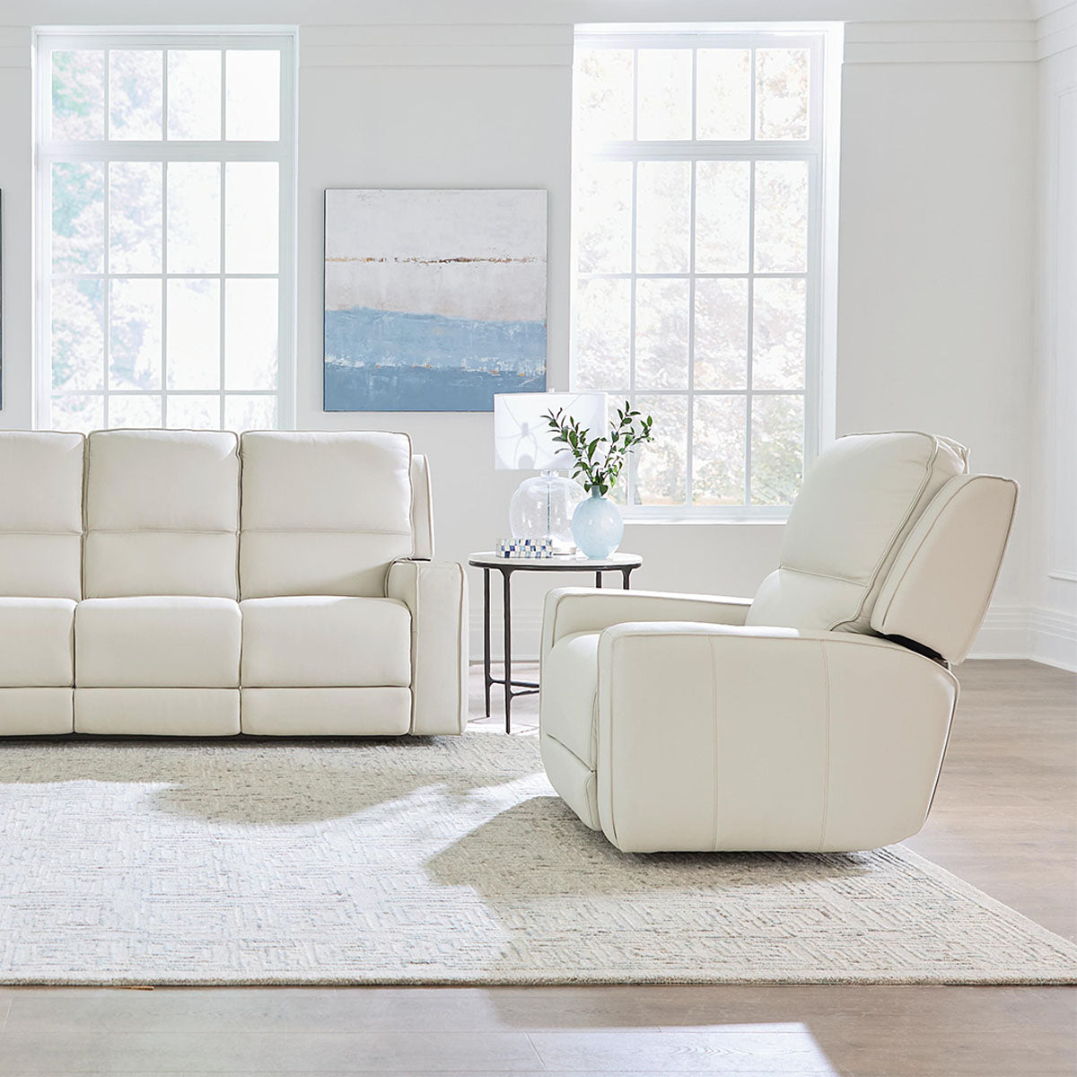 RAYMOND VANILLA WALL RECLINER W/POWER HEADREST