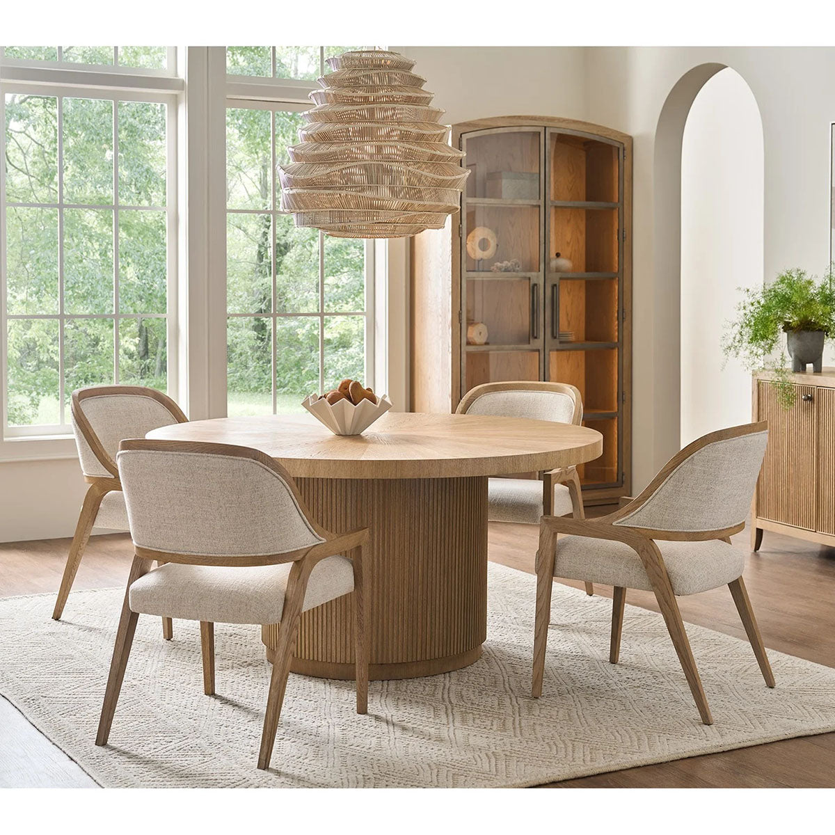 Melrose 54" Rnd 5pc Dining Set