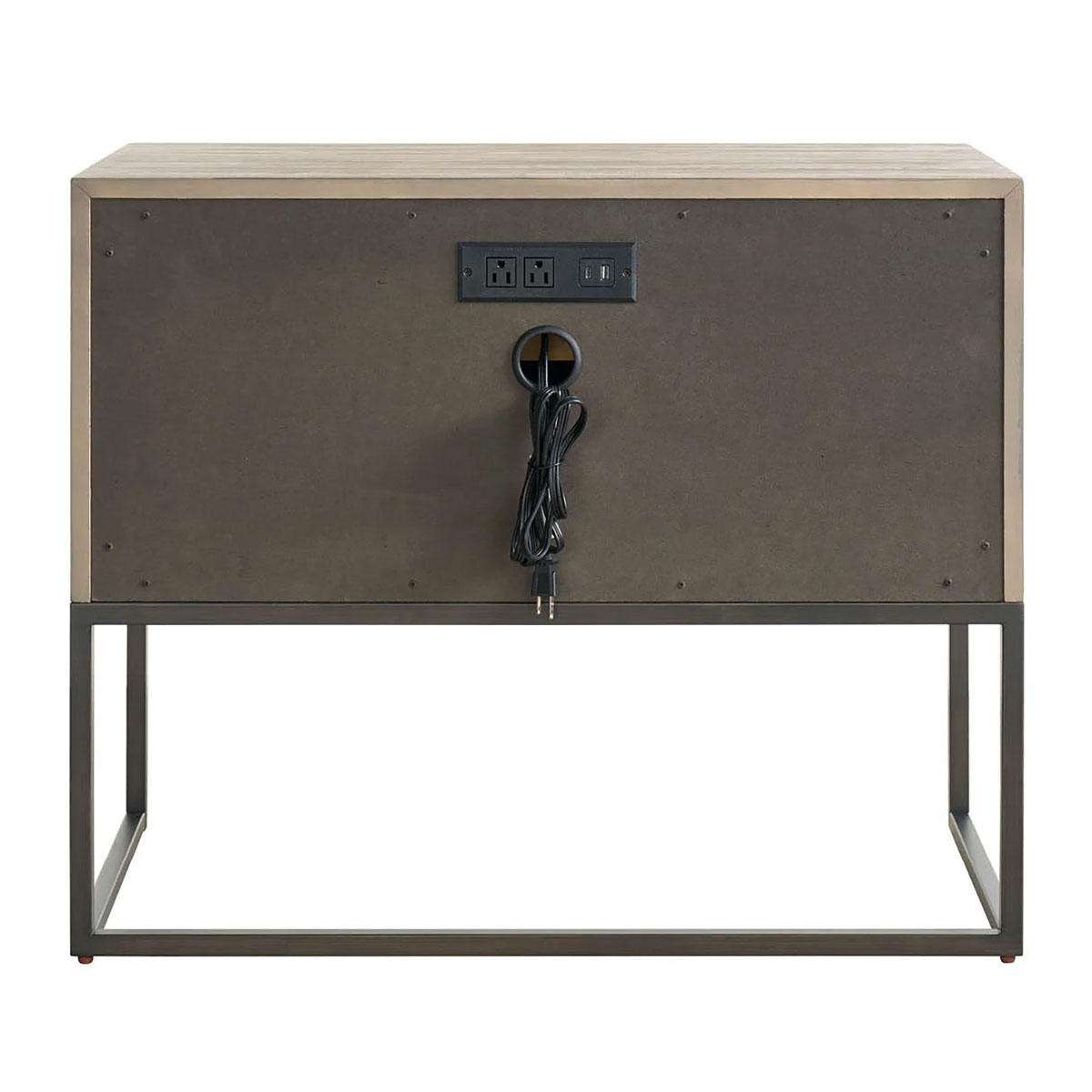 Boulder Metal Base Nightstand