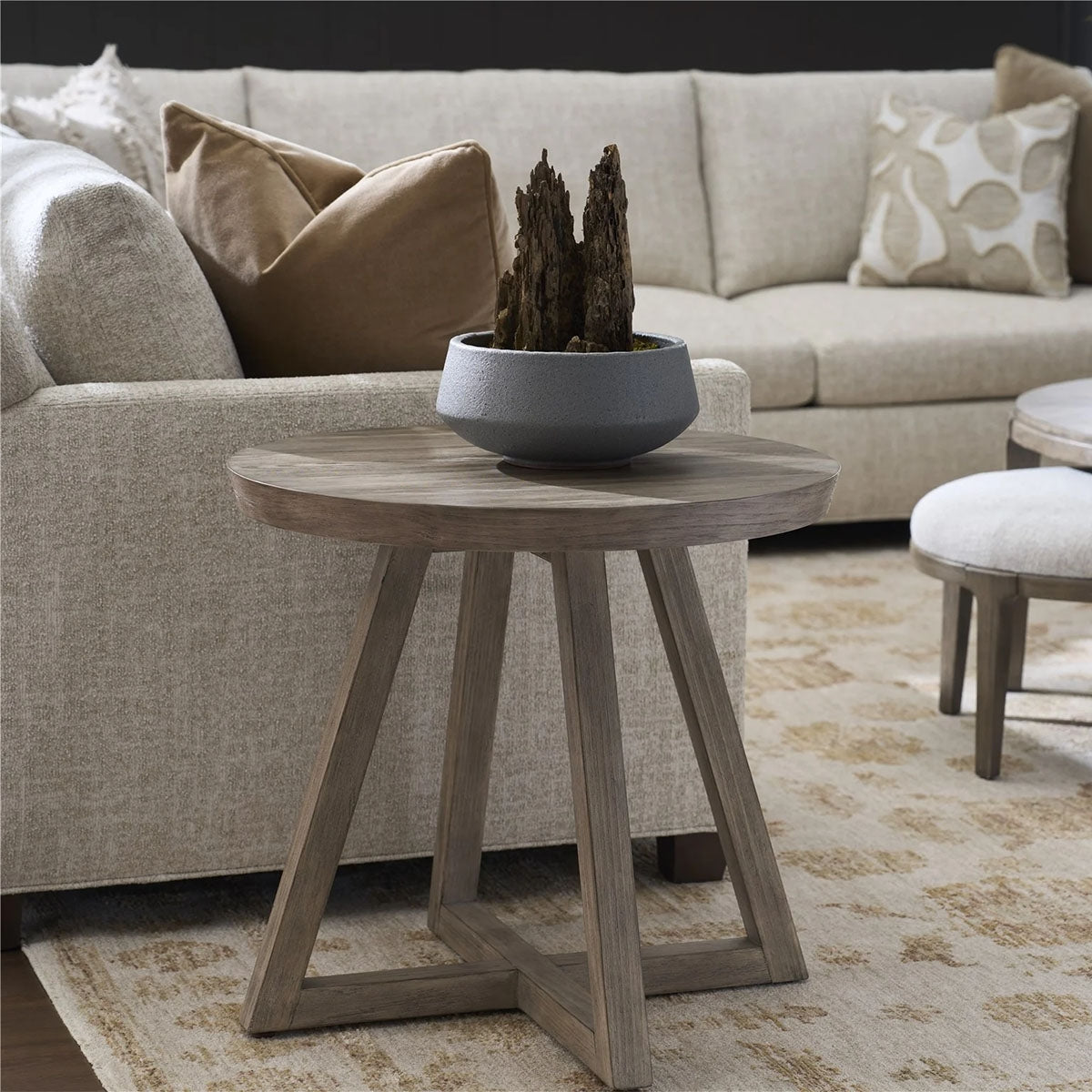 BOULDER ROUND SIDE TABLE