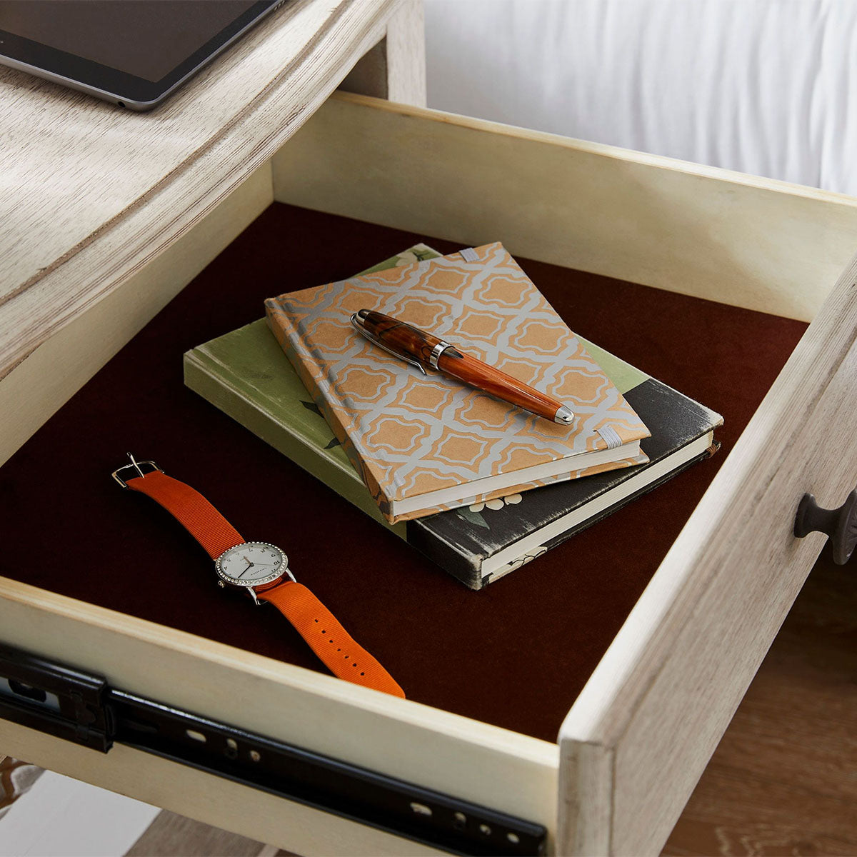 Provence Linen 1 Drawer Nightstand