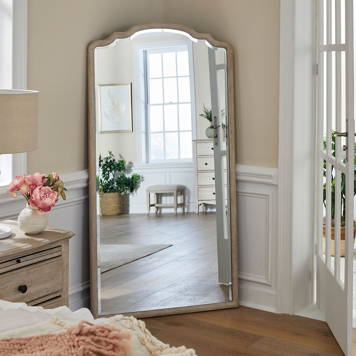 Provence Linen Floor Mirror