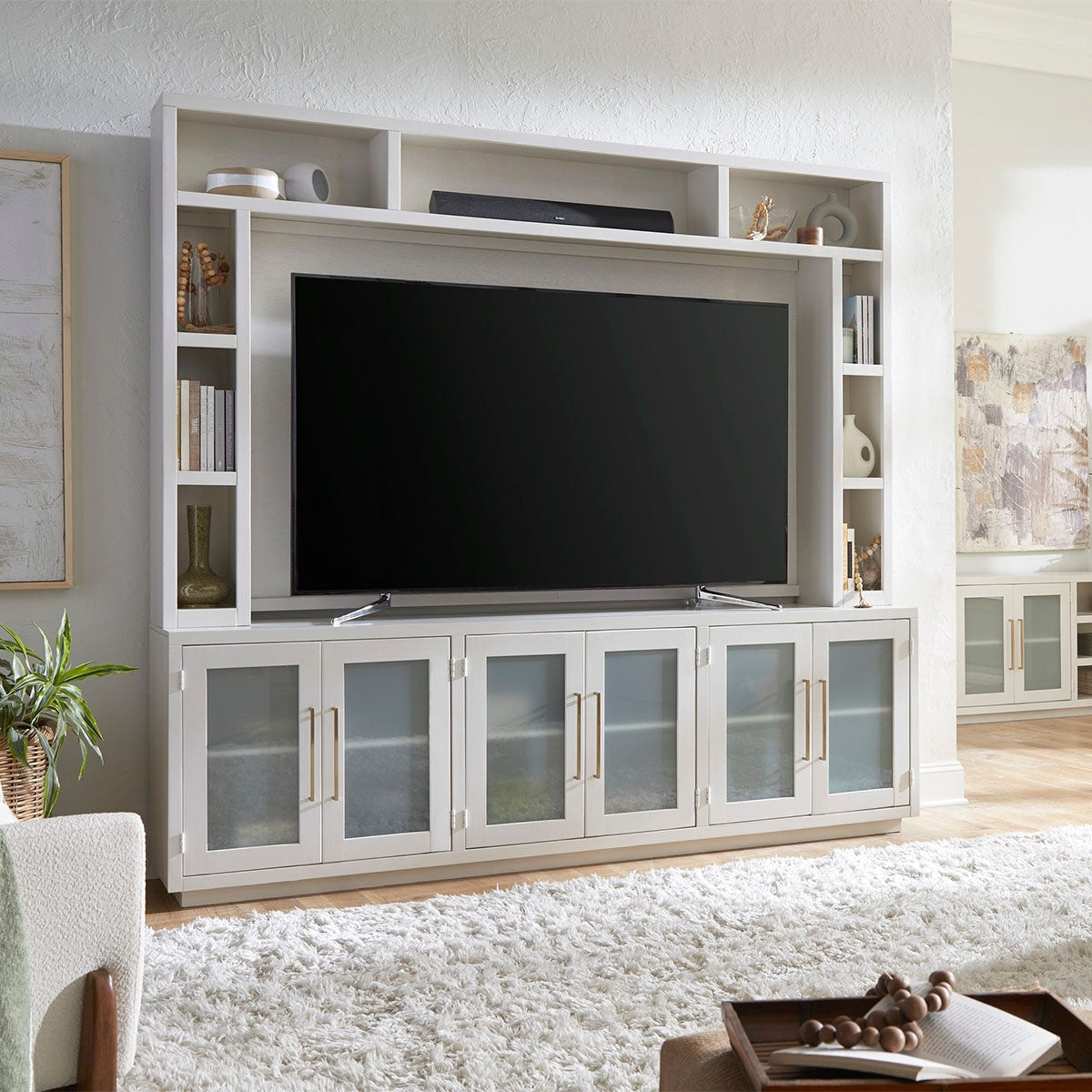 PERRY 97" WHITE 2PC ENT WALL