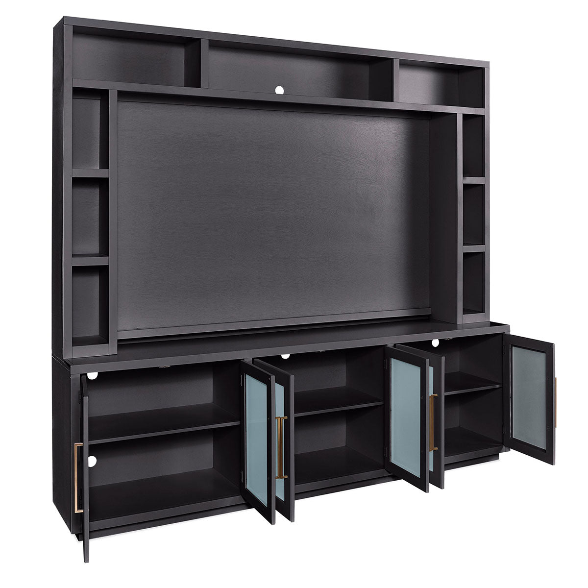 PERRY 97" BLACK 2PC ENT WALL