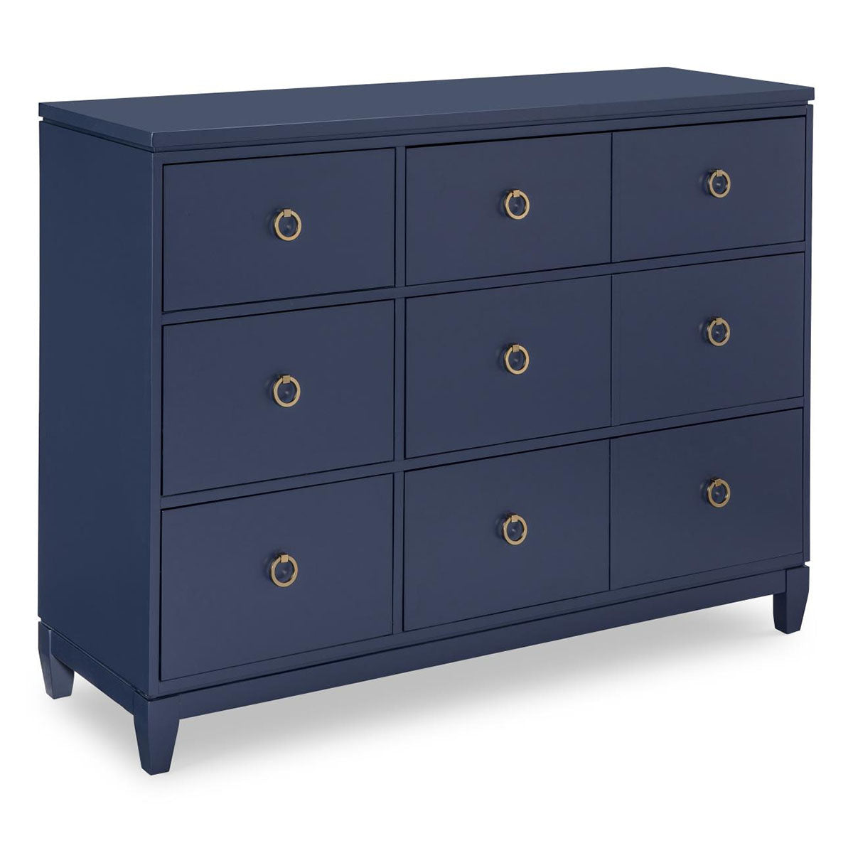 SUMMERLAND BLUE 6DR TALL DRESSER