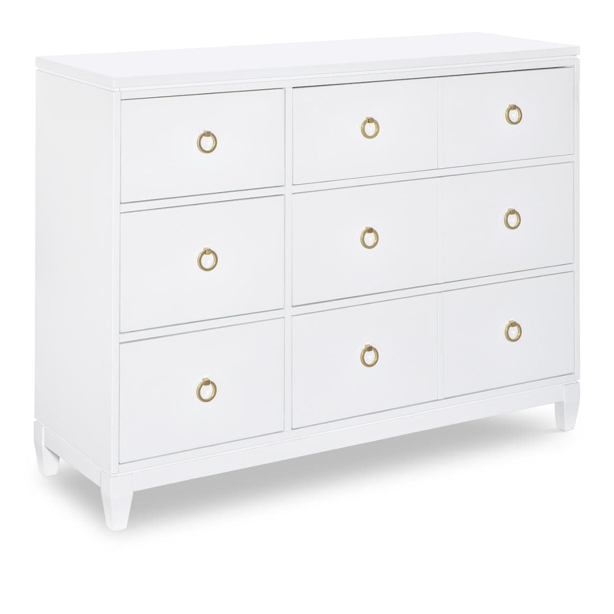 SUMMERLAND WHITE 6DR TALL DRESSER