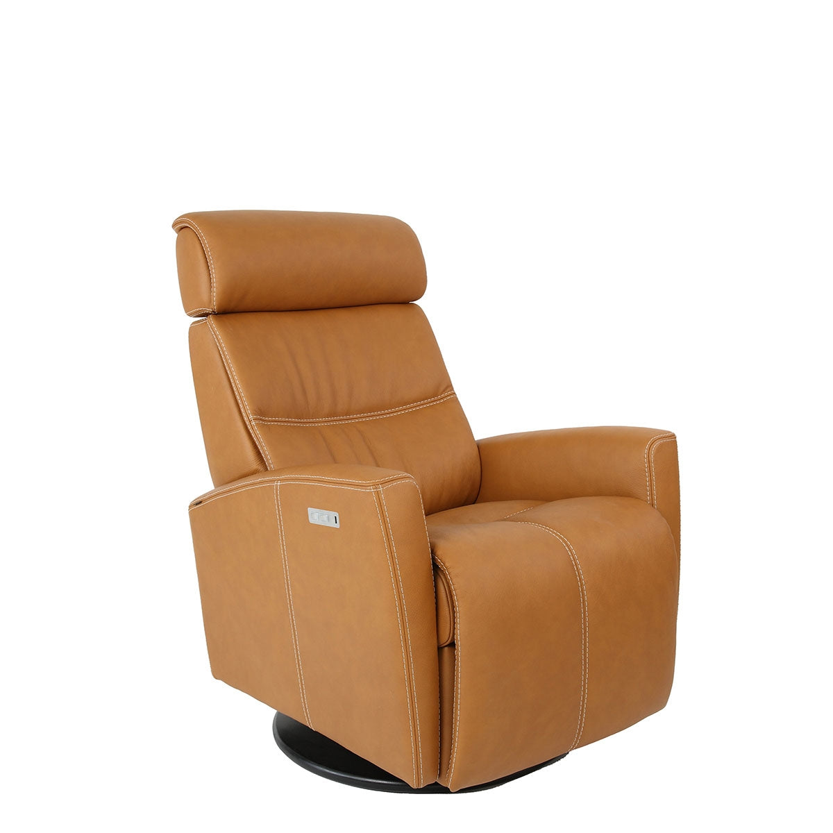MILAN QS SMALL P2 RECLINER COGNAC