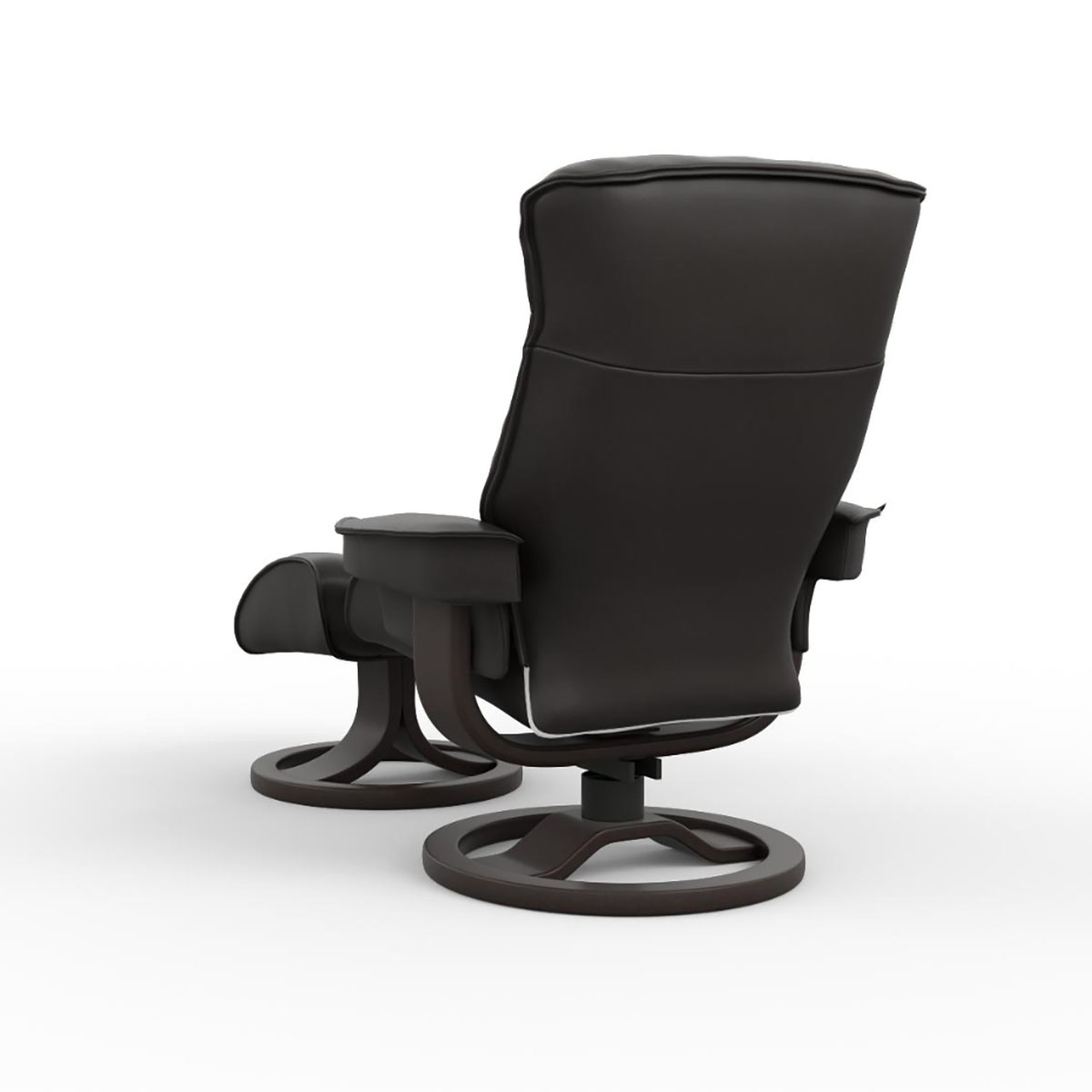 BERGEN R QS SM RECLINER & OTTOMAN HAVANA