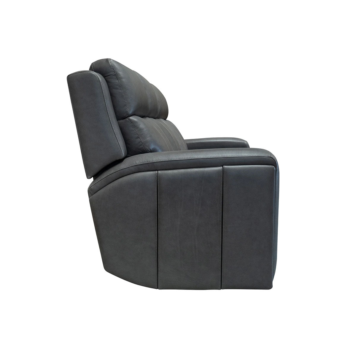 WYATT GUNMETAL SOFA W/ POWER HEADREST & LUMBAR