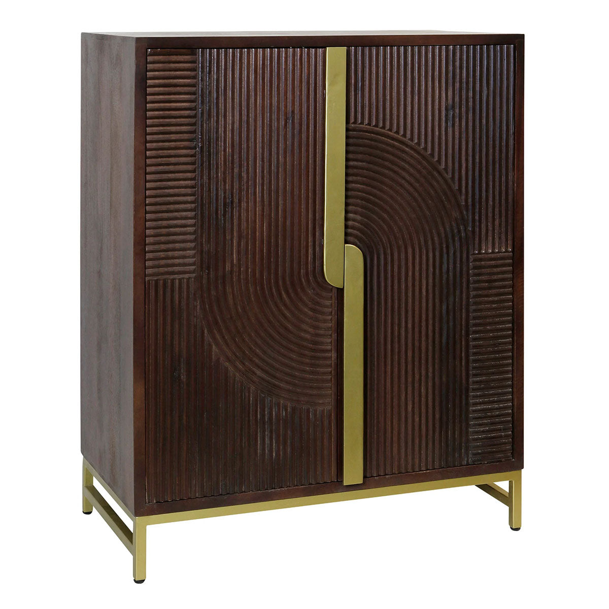 SOLID MANGO WOOD MINI BAR CABINET