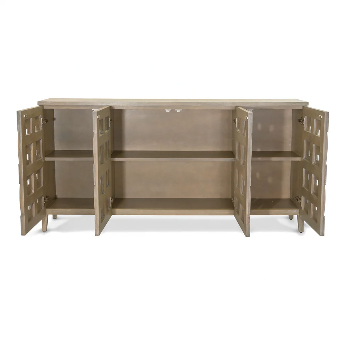 WOODEN WAVE 4 DR CREDENZA
