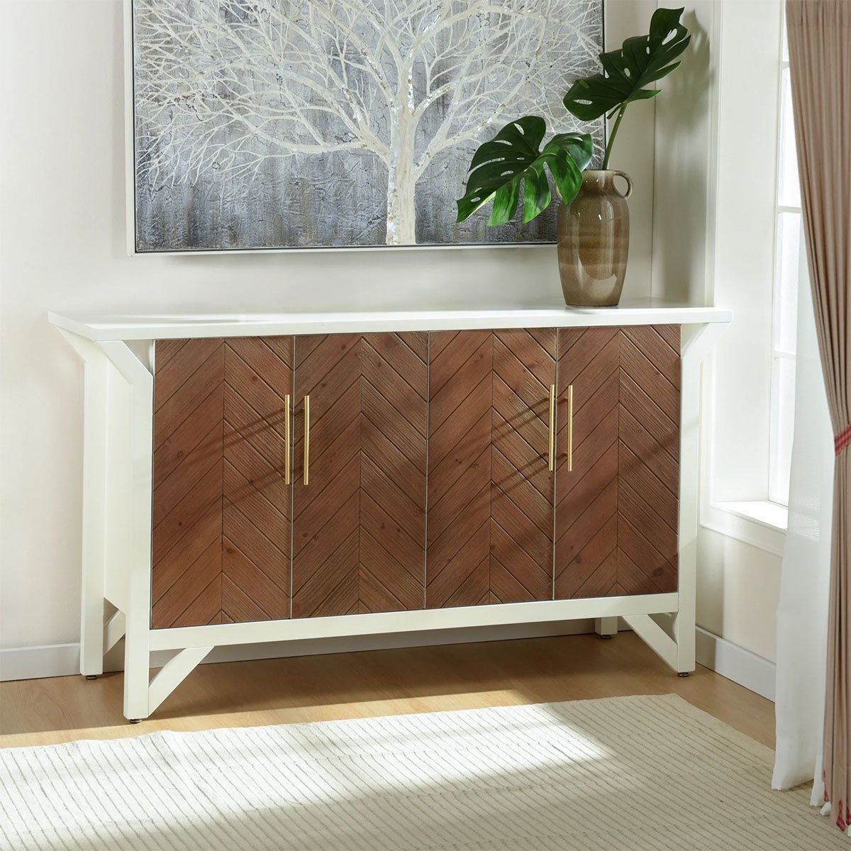 AMBER & WHITE 4DR CABINET