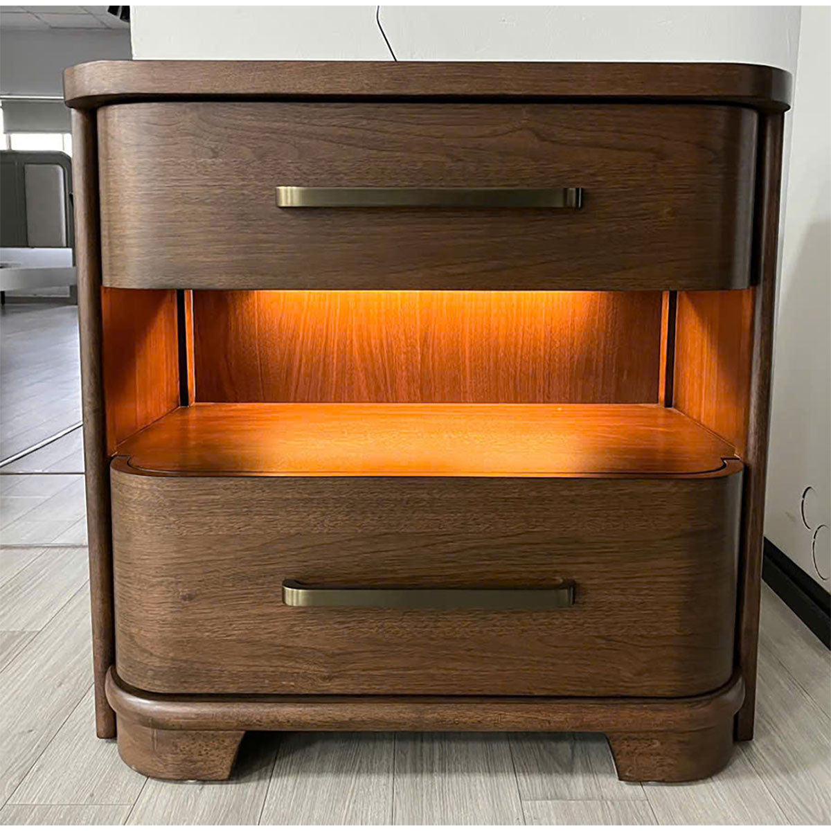 Delia Two Drawer Nightstand