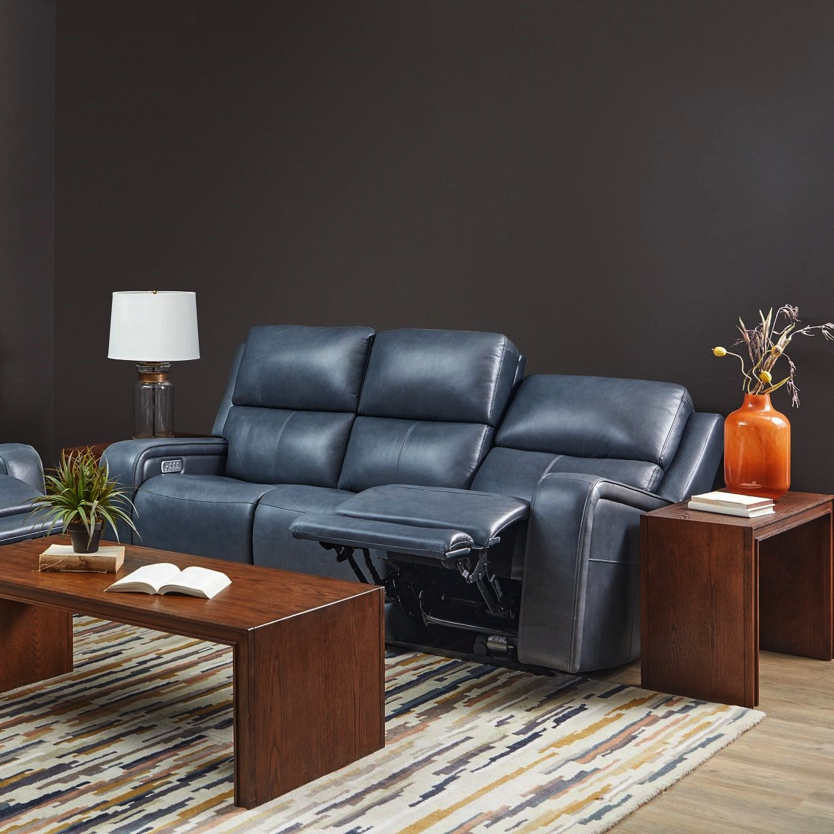 OASIS STORM GRAY SOFA W/PHR/LUM/HT/MA
