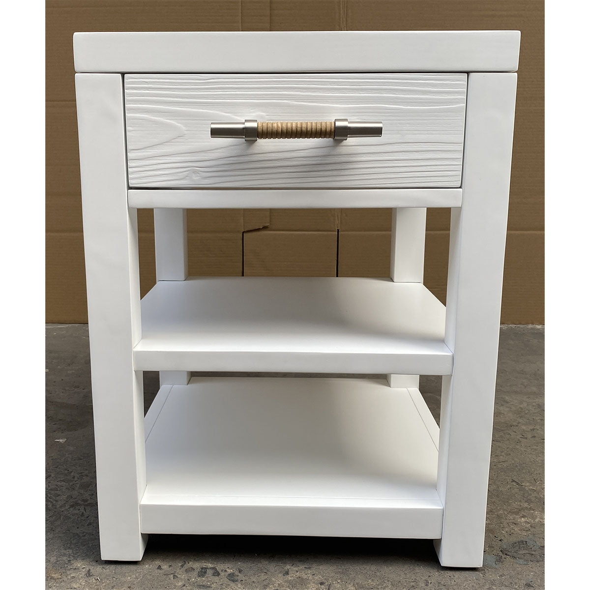 ROSALIE WHITE CHAIRSIDE TABLE