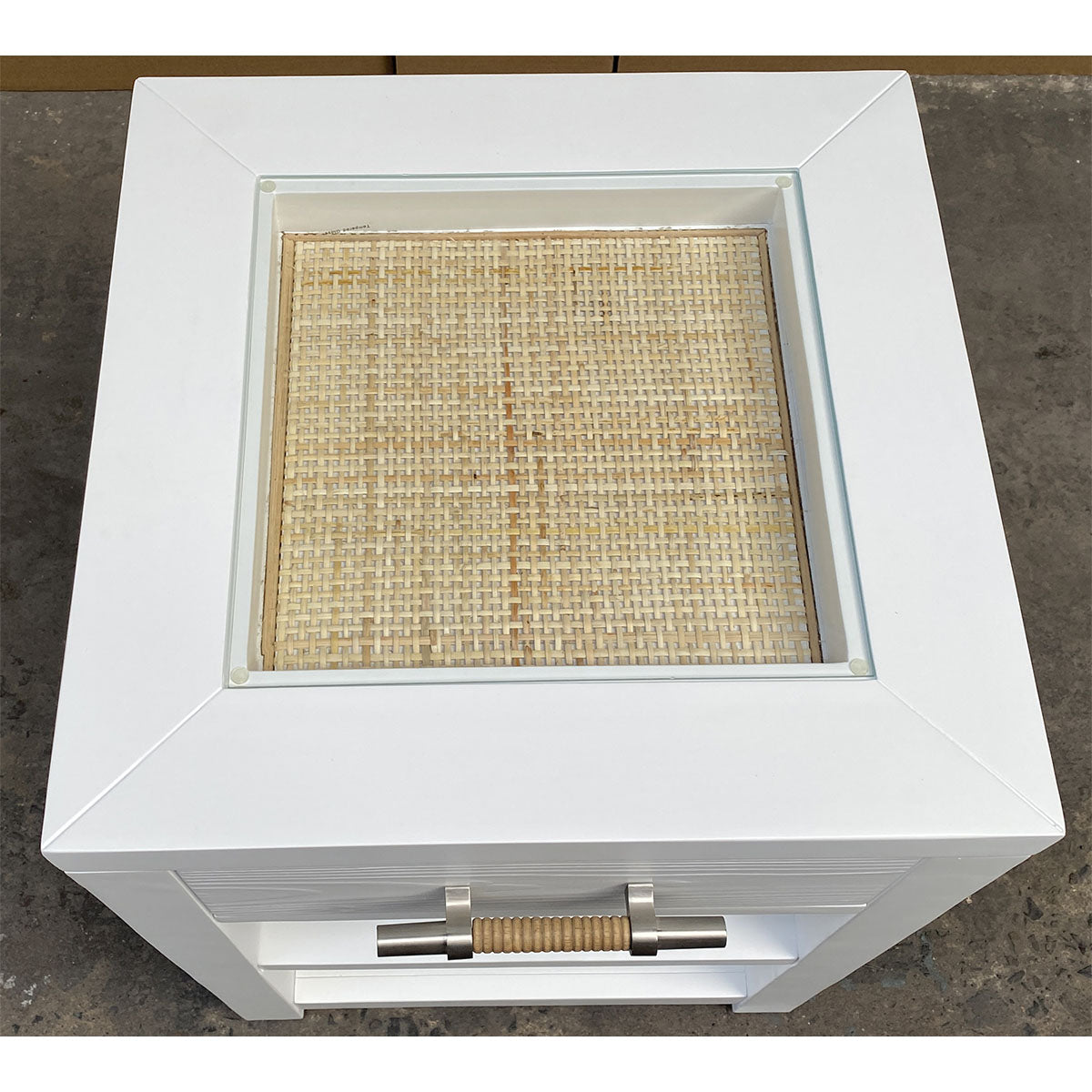 ROSALIE WHITE CHAIRSIDE TABLE