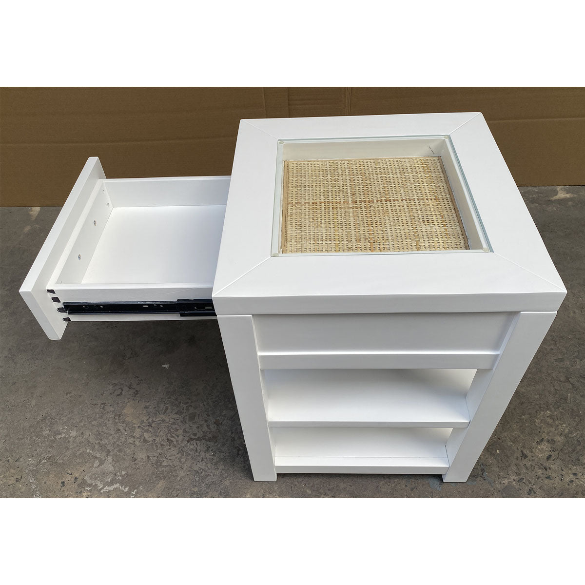 ROSALIE WHITE CHAIRSIDE TABLE