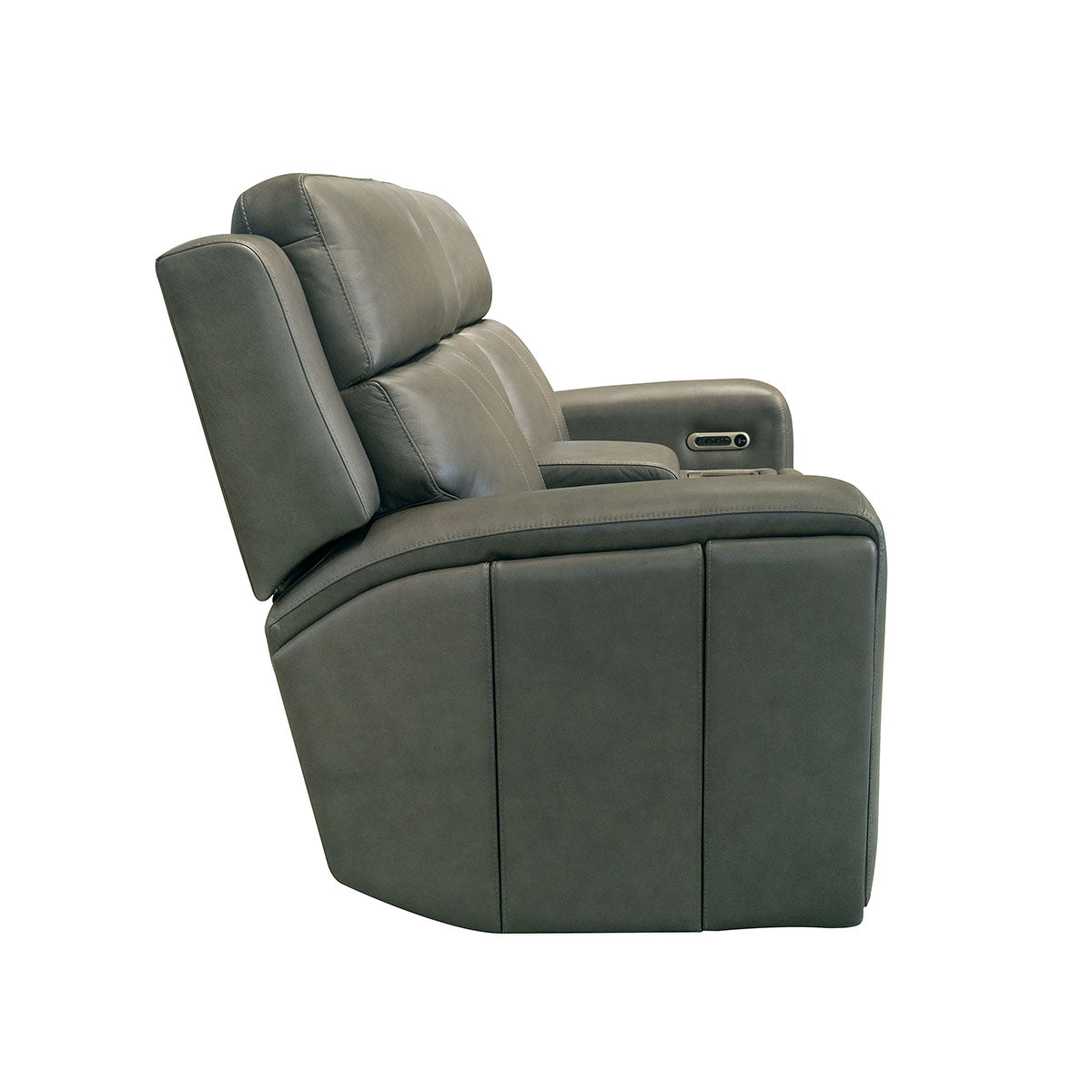 WYATT GUNMETAL LOVE CONSOLE W/ POWER HEADREST & LUMBAR