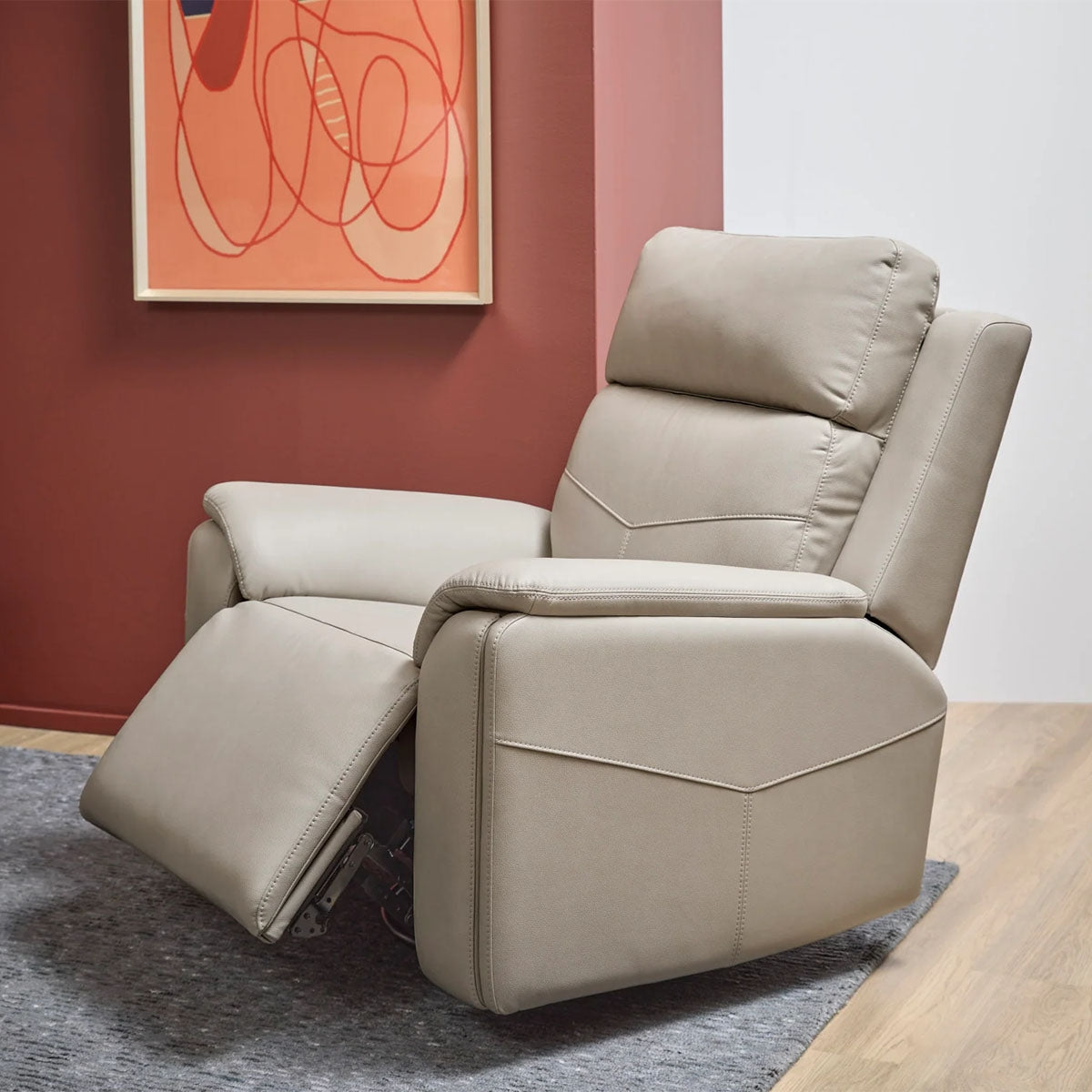 VERNON DOVE RECLINER W/ POWER HEADREST, LUMBAR, HEAT & MASSAGE