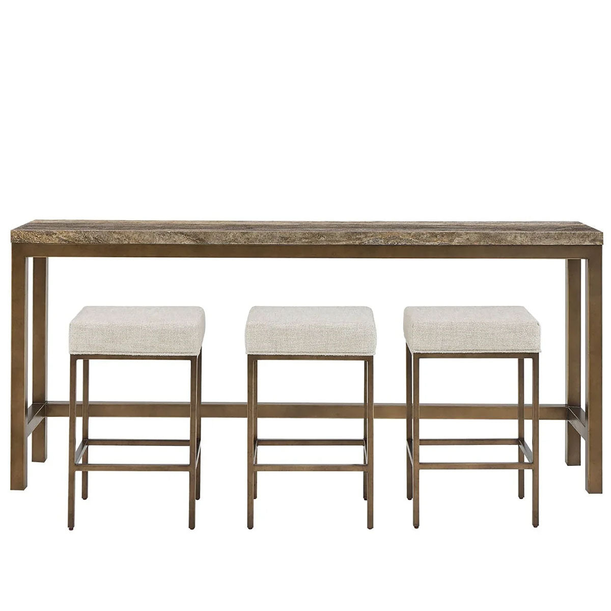 MONTCLAIR BRINDLE CONSOLE W/ STOOLS