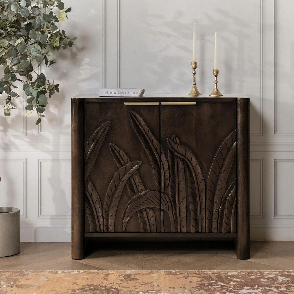 LEDRO BROWN TWO DOOR CABINET