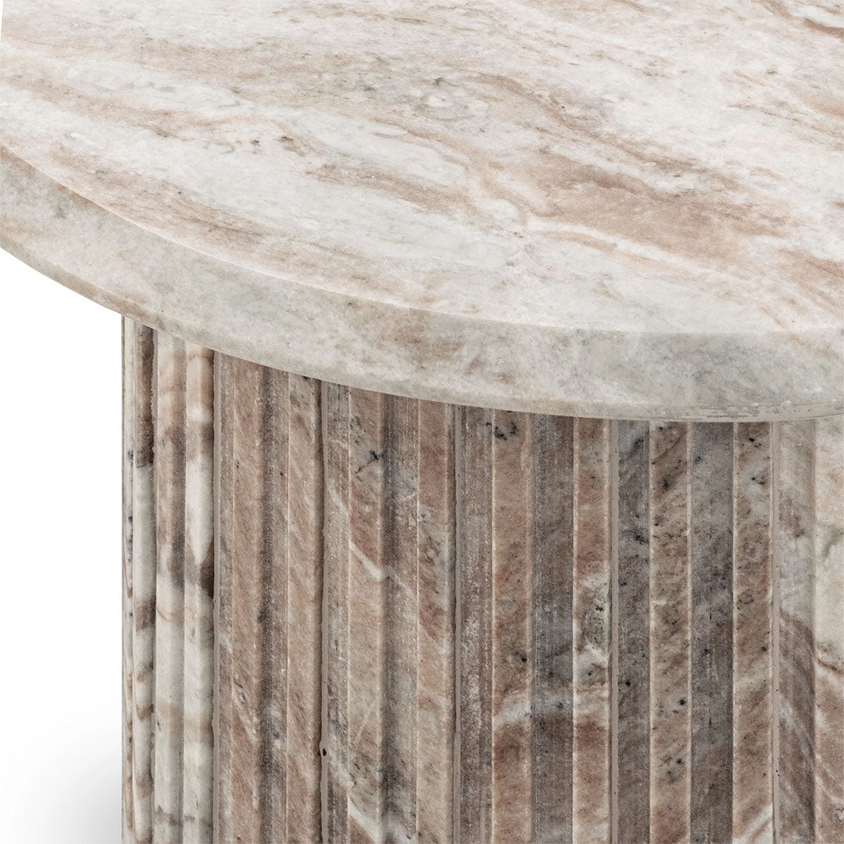 NORDENS MARBLE ROUND END TABLE