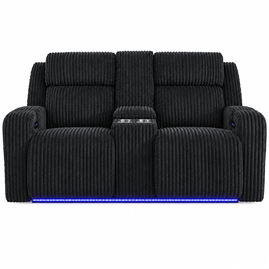 FOREST LAKE LOVESEAT W/ CONSOLE & POWER HEADREST