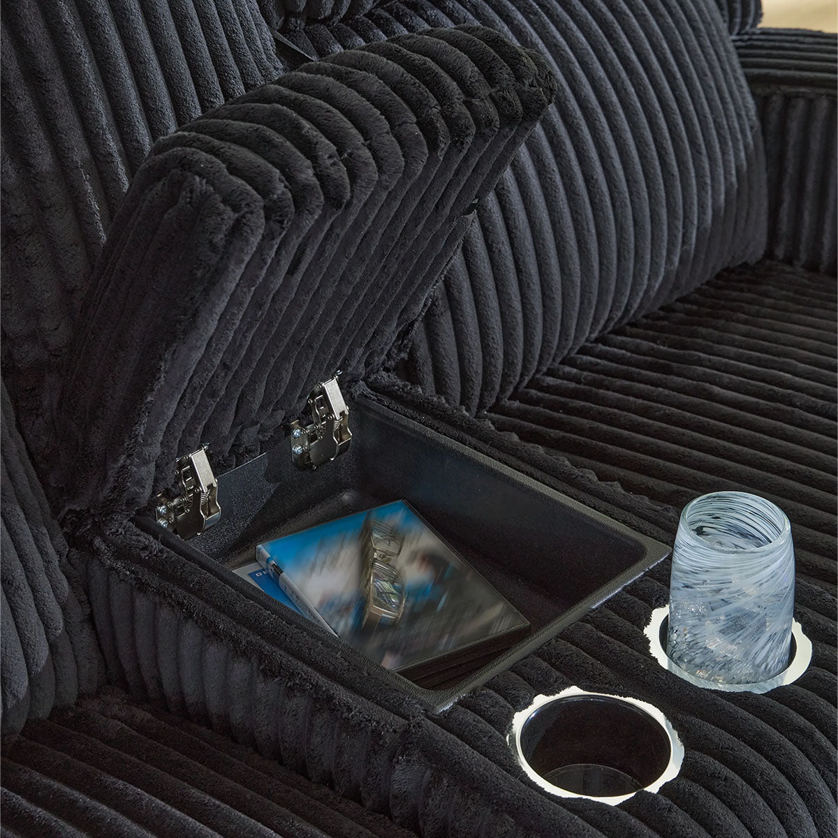 FOREST LAKE LOVESEAT W/ CONSOLE & POWER HEADREST