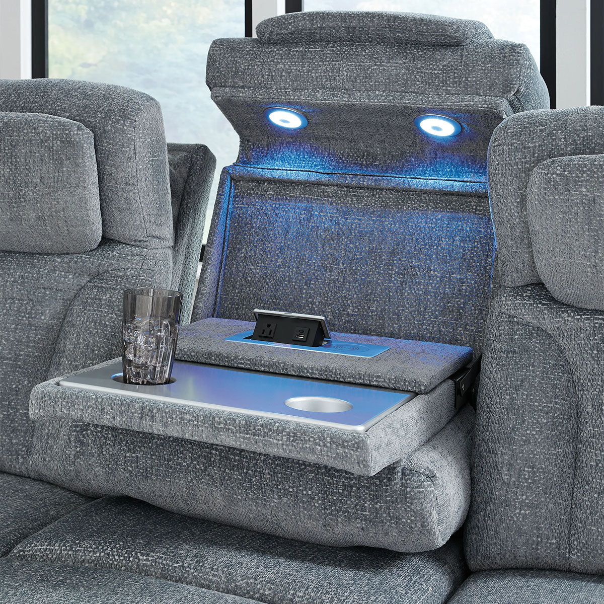 STUDIO CAVE NUVELLA SOFA W/ POWER HEADREST