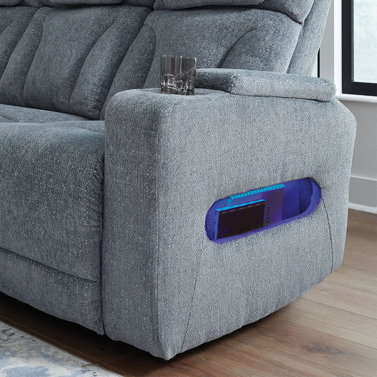 STUDIO CAVE NUVELLA SOFA W/ POWER HEADREST