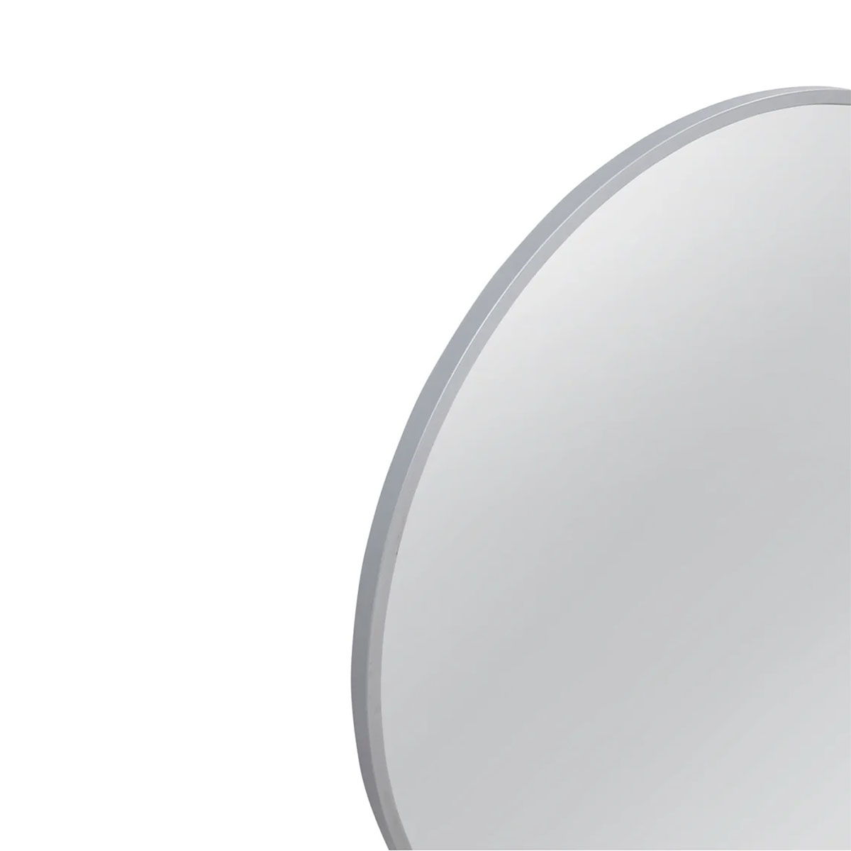 Portia Silver Round Mirror