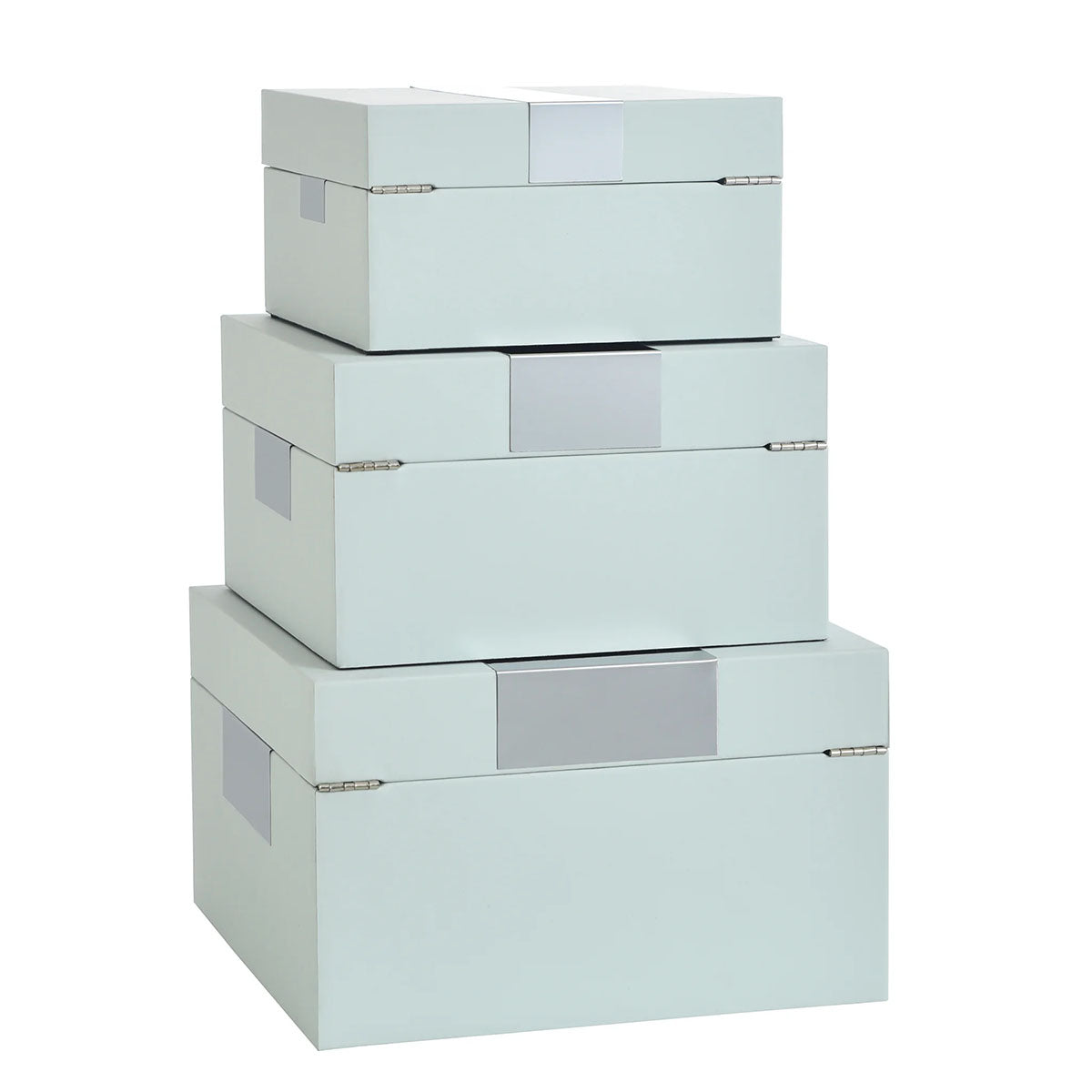 S 3 Spa Blue Leather Decor Boxes