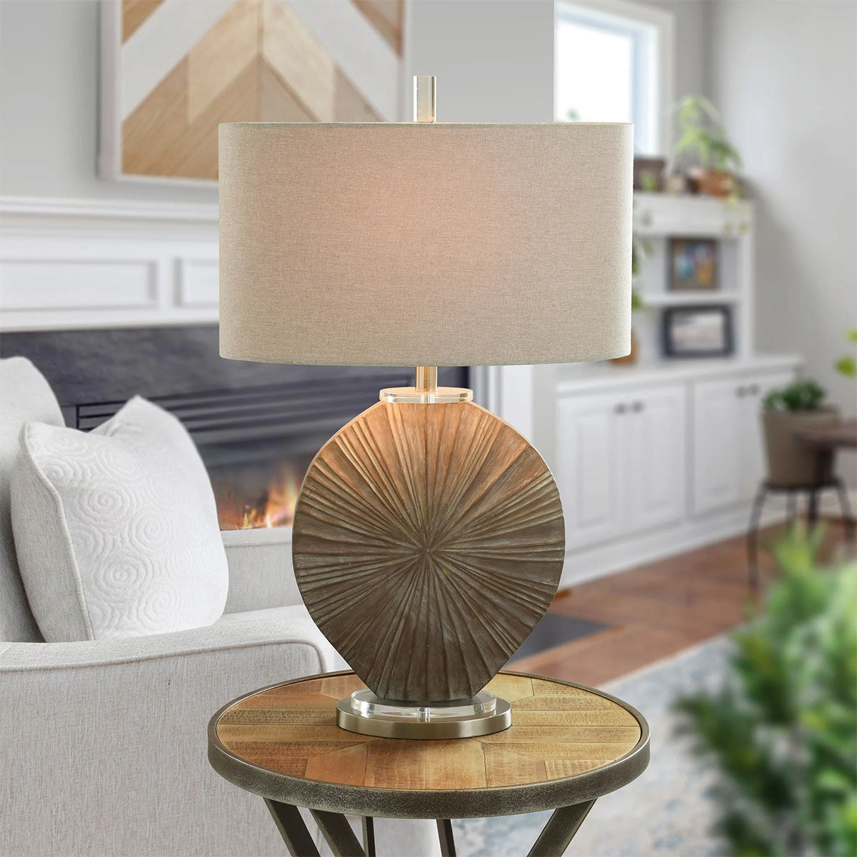Silver Burst Table Lamp