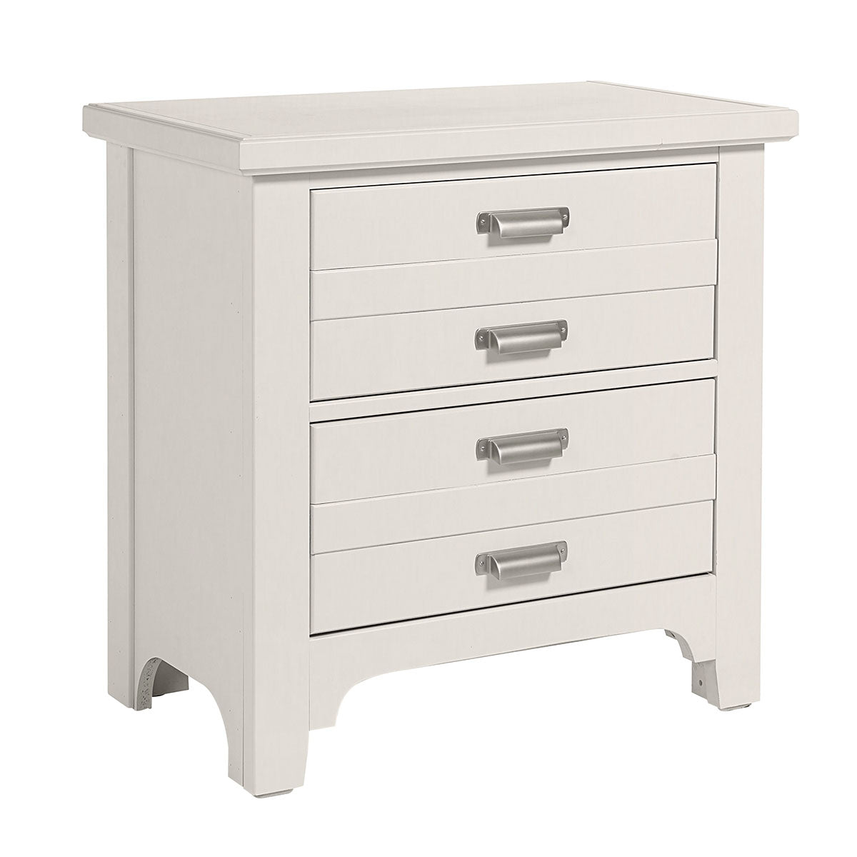 Bungalow White Two Drawer Nightstand