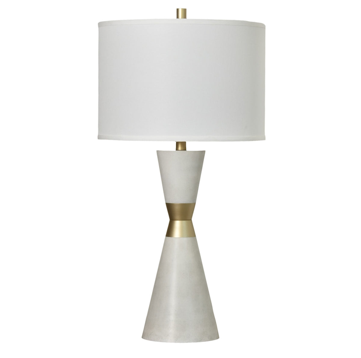 Gold Metal/wht Resin Table Lamp