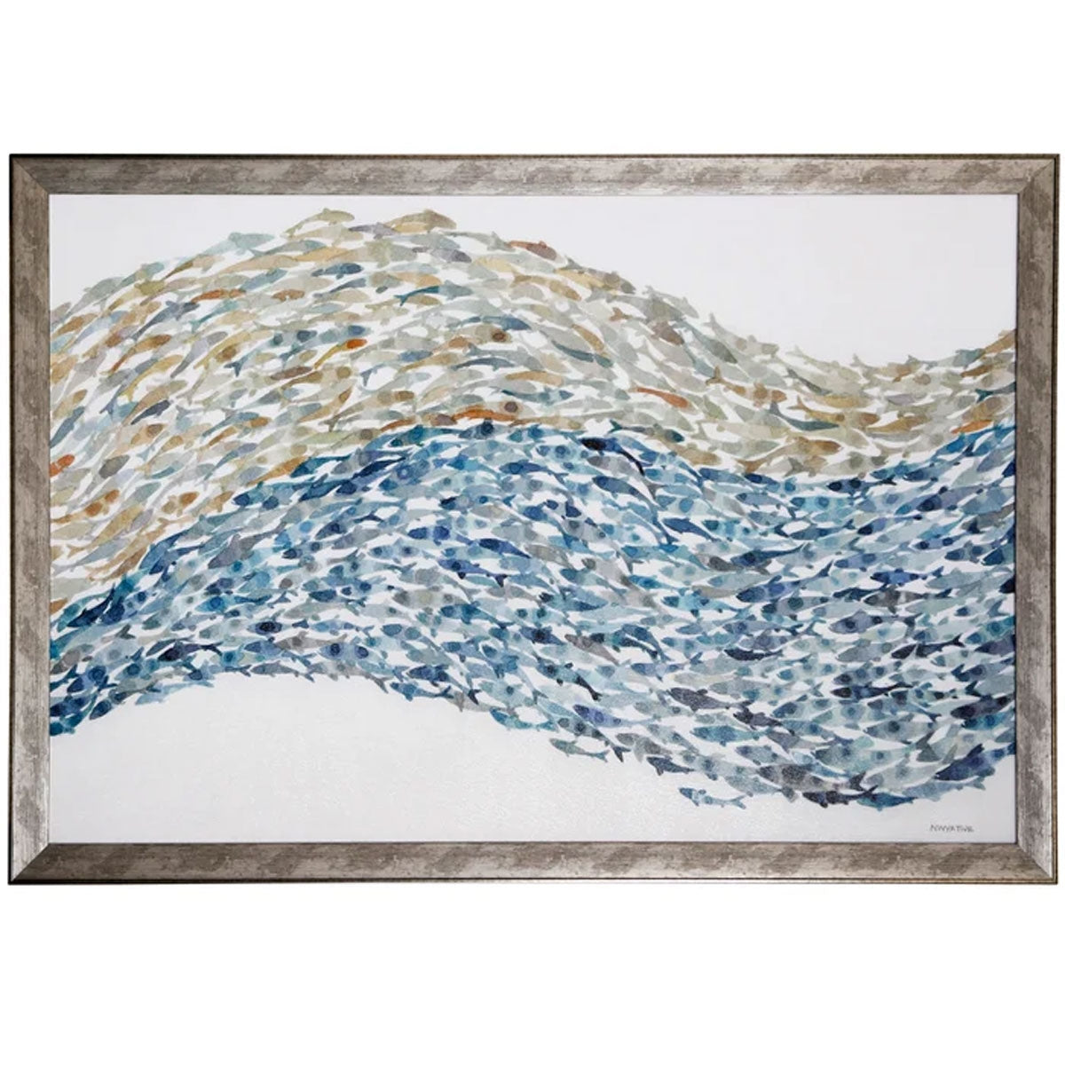 SCHOOLS COLLIDE FISH ART