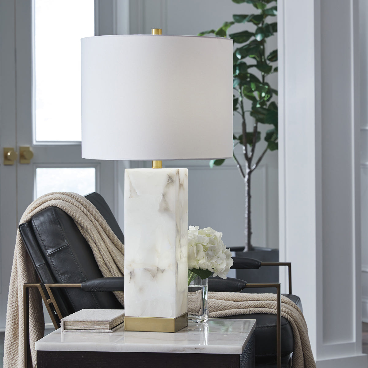 Linderfield Alabaster Table Lamp