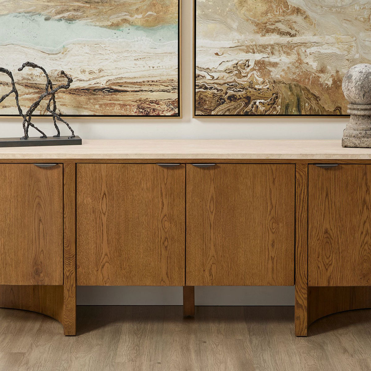 ECLIPSE ENT CONSOLE TRAVERTINE