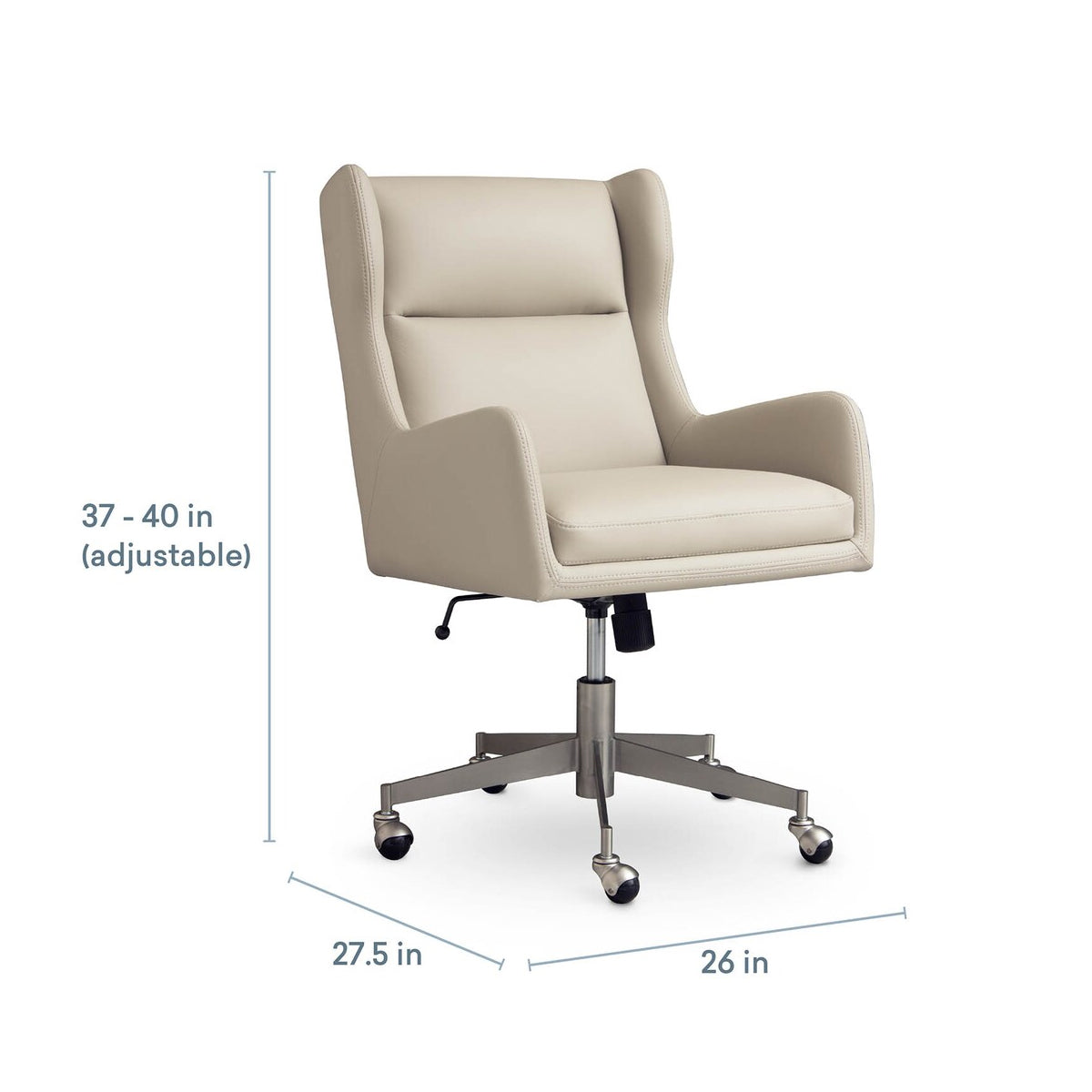 LINCOLN TAUPE OFFICE CHAIR