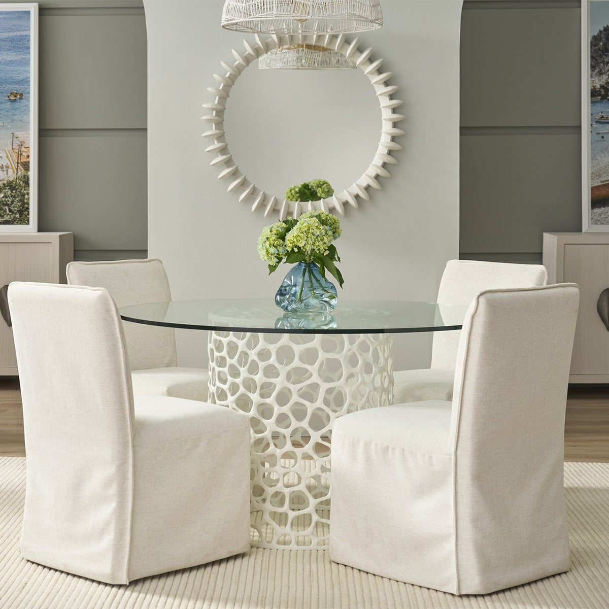 OASIS WH CORAL 60" DINE TABLE