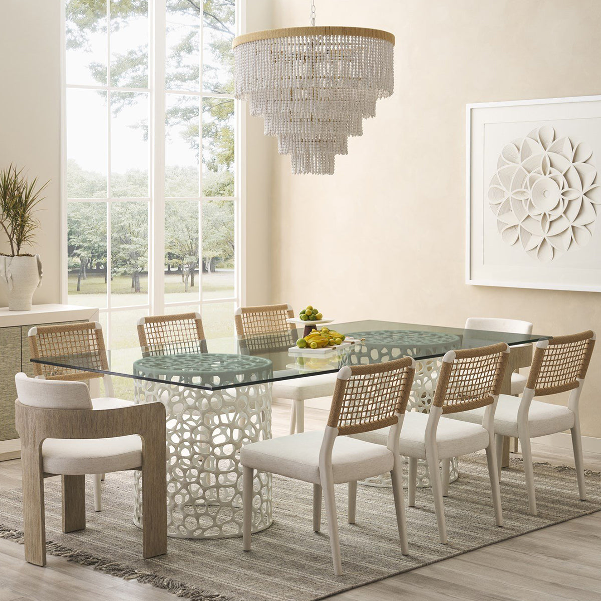 Oasis Wh Coral Gls 9pc Dine